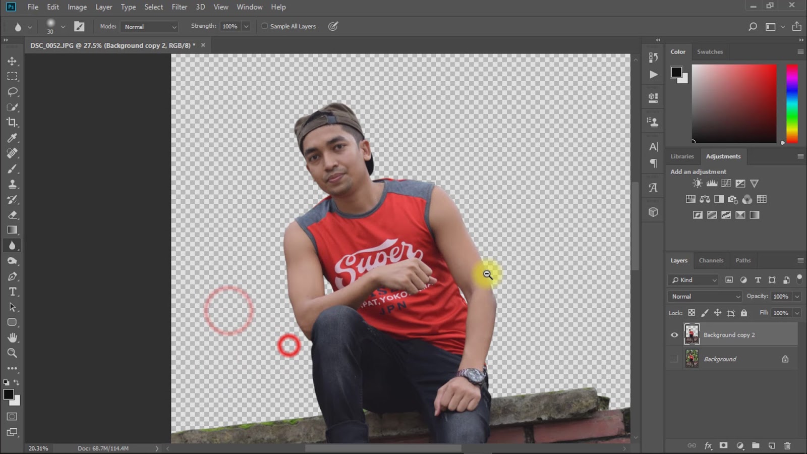 outdoor portrait photo manipulations working screenshot 2