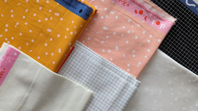 A selection of quilting fabrics