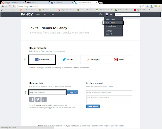 شرح موقع الحصول على الهدايا المجانية fancy