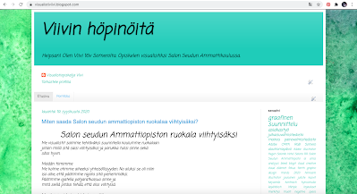 Tässä on kuva blogin ulkoasusta.