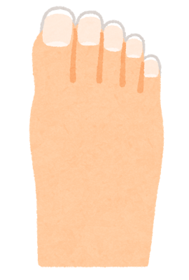 伸びた足の爪のイラスト