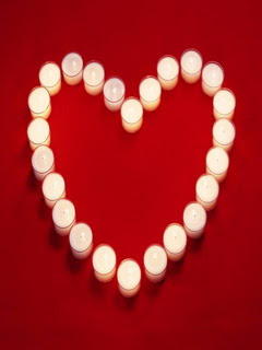 Free wallpapers for samsung corby - white candles and heart