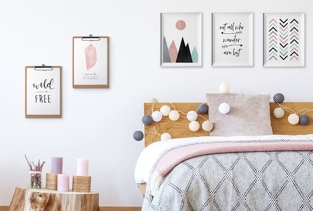 Hiasan dinding seni DIY untuk bilik tidur - DIY art wall decor for bedroom