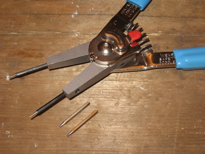 retaining ring tool with custom long pins