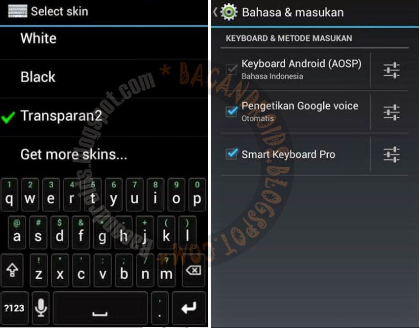 cara pakai setting keyboard agar jadi transparan untuk BBM Mod