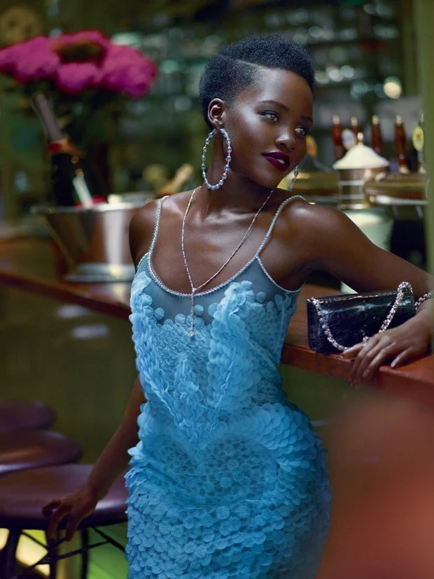 Lupita Nyong'o is glamorous for Vogue US October 2015