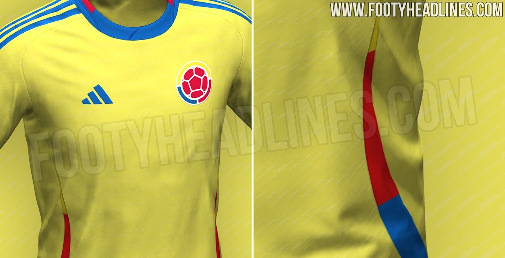 adidas Colombia Home 2020 T-Shirt Yellow