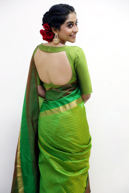 Regina Cassandra in Green Saree - Timeless Beauty Unveiled