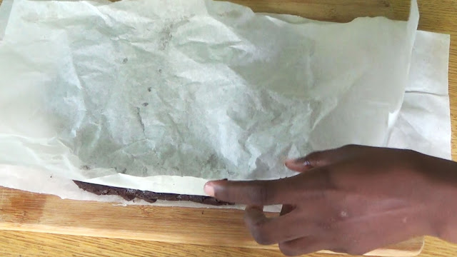 Chocolate in between grease paper