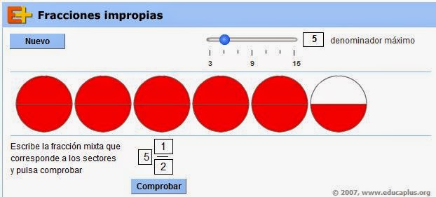 http://www.educaplus.org/play-91-Fracciones-impropias.html?PHPSESSID=30dac6e38ece95e470ae59d0255df9aa