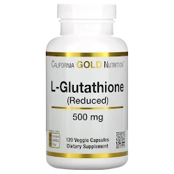 California Gold Nutrition, L-глутатион (восстановленный), 500 мг, 120 растительных капсул