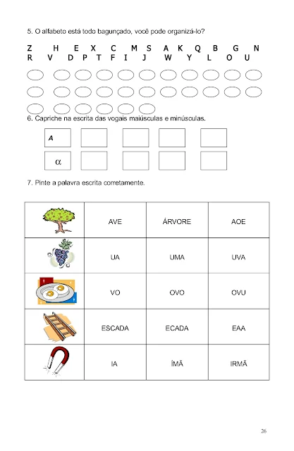 ATIVIDADES DE ALFABETIZAÇÃO E LETRAMENTO