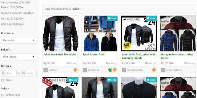 produk jaket paling laris di tokopedia