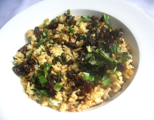 Greek-Style Rice with Sun-Dried Tomatoes and Fresh Basil