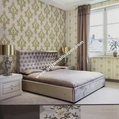 elegant bedroom wall wallpaper