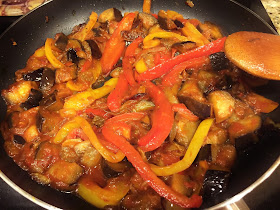 making eggplanta caponata