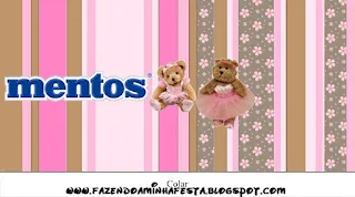 Ballerina Bear Free Printable Mentos Labels.