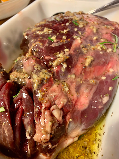 Chinese water deer in marinade