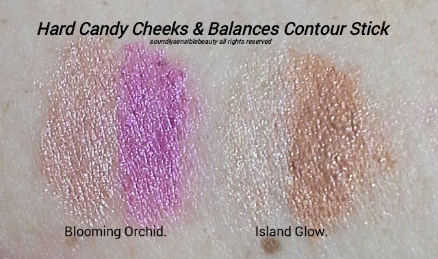 Hard Candy Highlight & Contour Duo Blush Stick Swatches of Shades 861 & 929