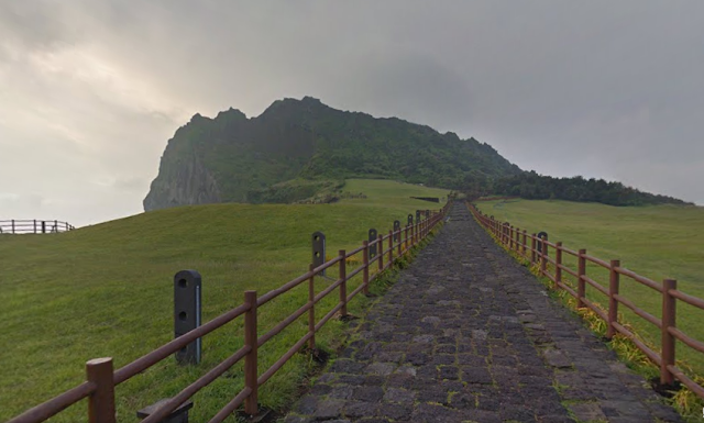 The road to Mount Hallasan in Jeju Island