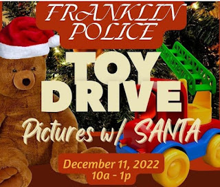 Franklin Police Department Toy Drive & Pictures with Santa - Dec 11