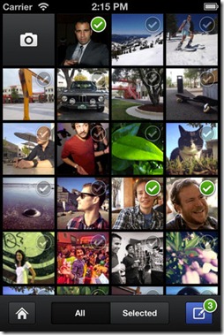 Camera Facebook app for iPhone in France