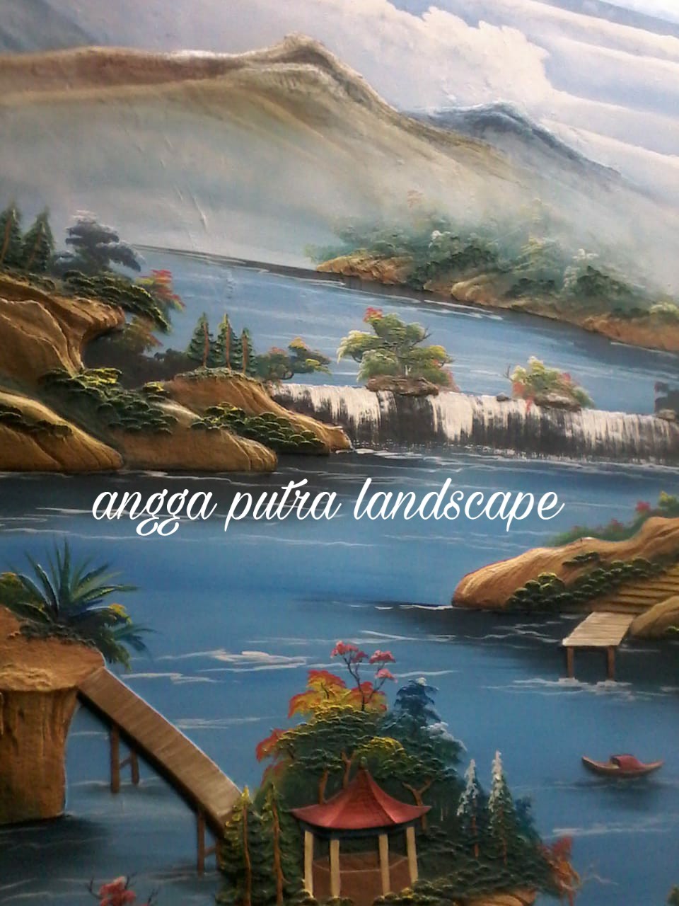Jasa pembuatan dekorasi kolam tebing,dekorasi relief air terjun bojonegoro