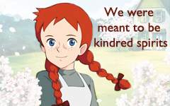 Anne of Green Gables - We were meant to be kindred spirits - Valentine card by World of Anne Shirley