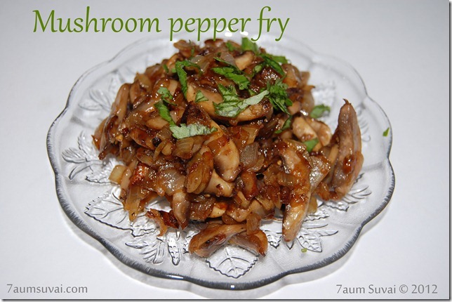 Mushroom pepper fry