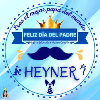 Solapín Nombre Heyner para redes sociales por Día del Padre