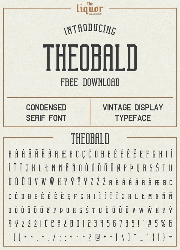 Vintage Font Gratis Terbaik - Theobald Free Vintage Font