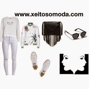 imagen look pantalones vaqueros blancos rotos