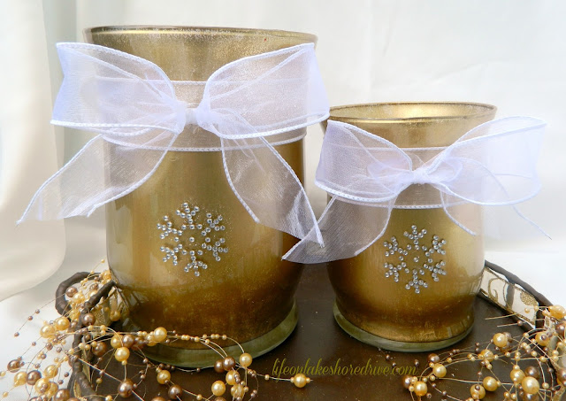 Candle Holder Votive Winter Makeover Tutorial