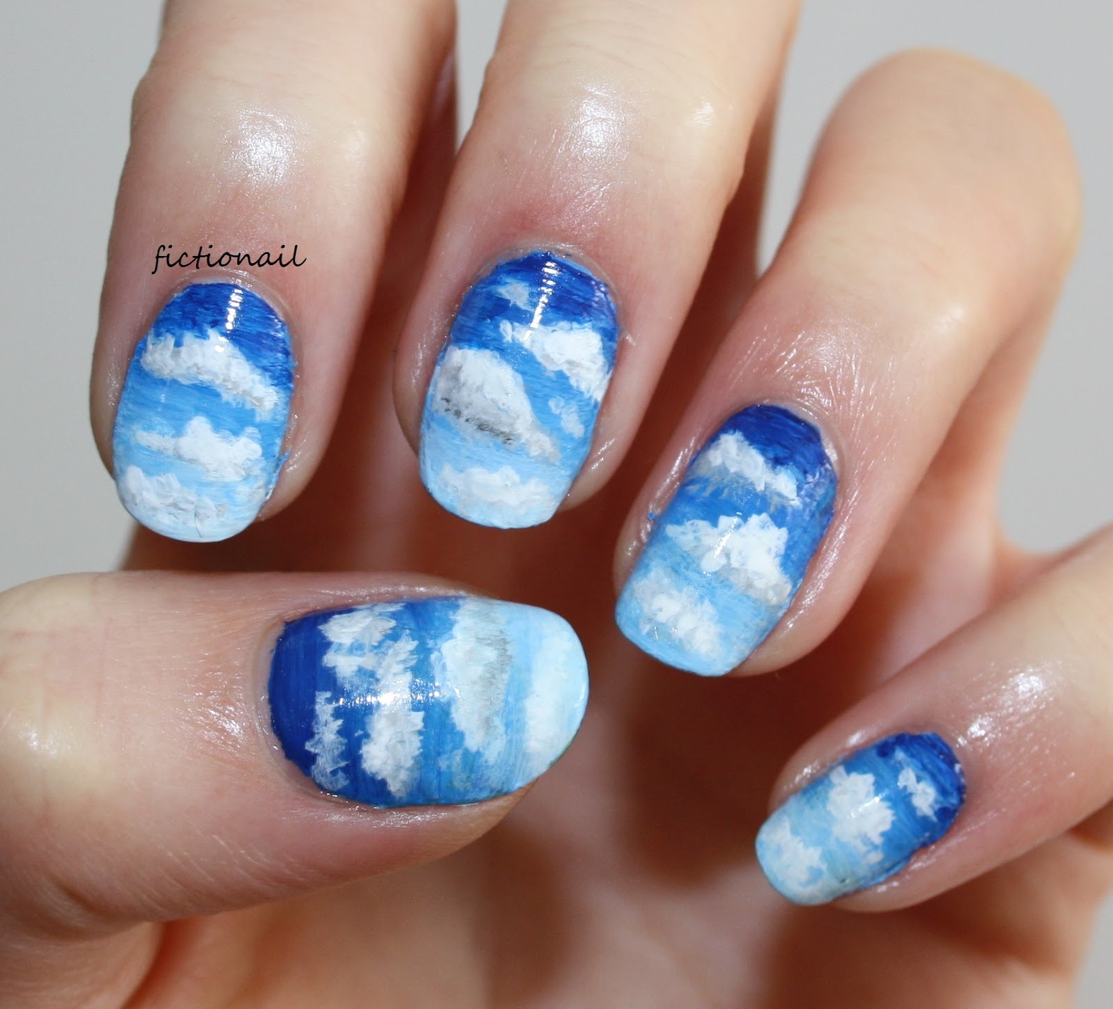 Blue Sky Nail Art - nailbees