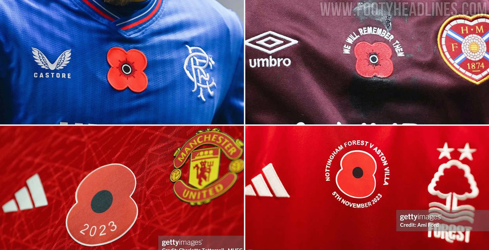 British Teams Wear Poppy on 23-24 Kits - Footy Headlines