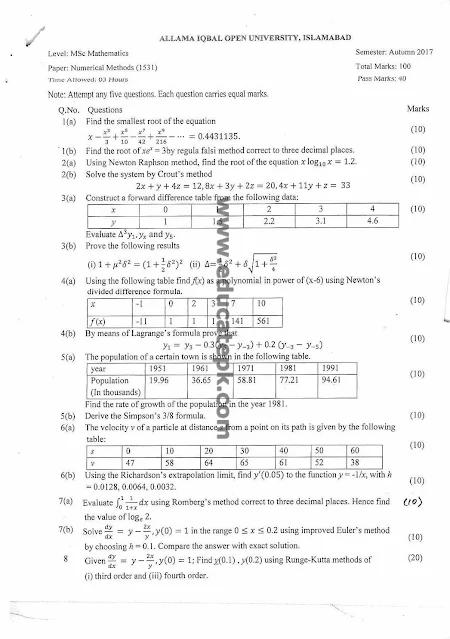 aiou-msc-mathematics-old-papers-1531