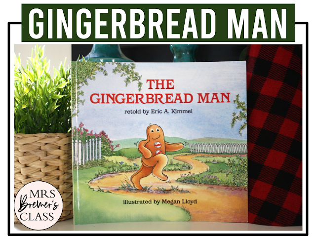 Gingerbread Man book activities unit with literacy printables, reading companion activities, lesson ideas, and a craft for Kindergarten and First Grade