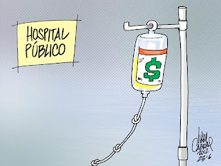 Resultado de imagem para charge hospital publico