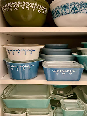 Snowflake Blue Vintage Pyrex