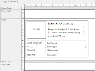 Cara Membuat Laporan Anggota Dengan VB 6.0