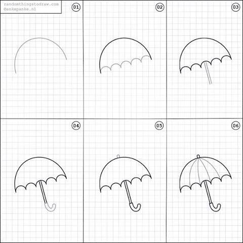 Learn to draw a umbrella for kids