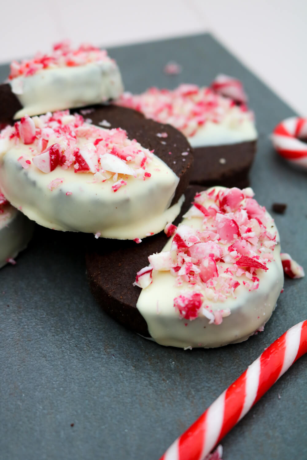 Chocolate Peppermint Shortbread Cookies (gluten free) | Take Some Whisks