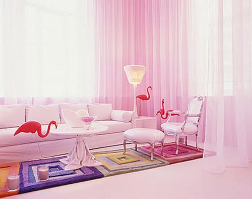 Pink Living Room Decoration