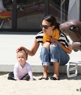 Jessica Alba with Daughter Honor Marie