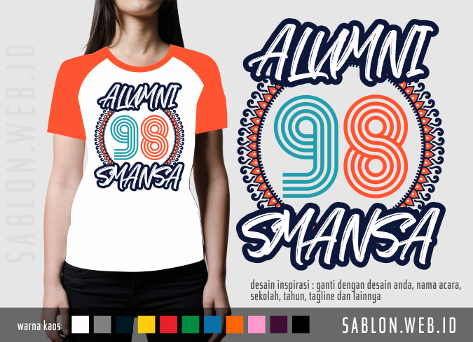 18 Contoh  Desain  Sablon  Kaos  Reuni Alumni Kelas Angkatan 