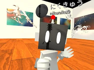 clusterで作られたにくきゅうさんのVR展示空間