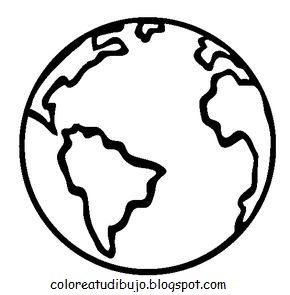 Planeta tierra para colorear e imprimir
