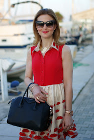 Choies red lips dress, NAU! sunglasses, Givenchy Antigona black, Fashion and Cookies, fashion blogger