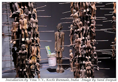 Installation by Venu V., Kochi Biennale, India, Journeys 2019 - Image by Sunil Deepak