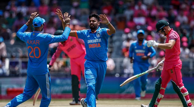 India won with 200 balls to spare, restricting South Africa to a minimum of runs